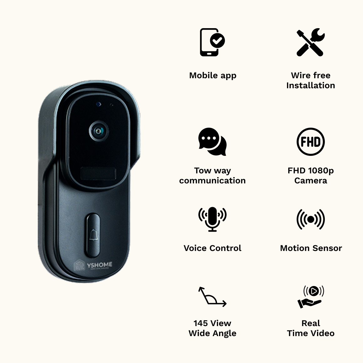 Video Doorbell Phone Camera - Premium